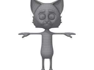 fox cartoon 3D Model