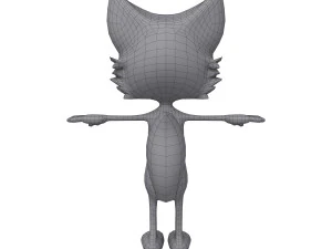 fox cartoon 3D Model