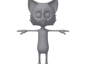 fox cartoon 3D Model