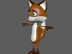 fox cartoon 3D Model