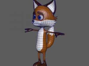 fox cartoon 3D Модель