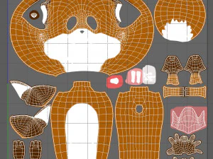 fox cartoon 3D Model