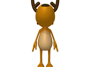 deer cartoon Modello 3D