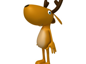 deer cartoon Modello 3D