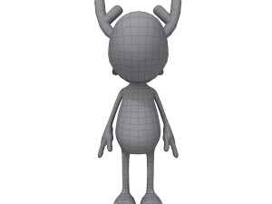 deer cartoon Modello 3D