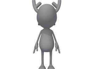 deer cartoon Modello 3D