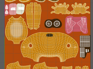deer cartoon Modello 3D