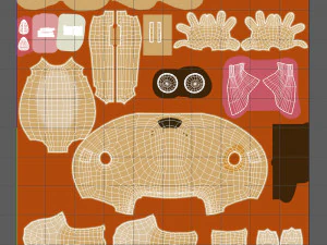 desenho de cachorro Modelo 3D