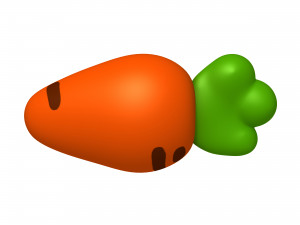 carrot cartoon 3D Model