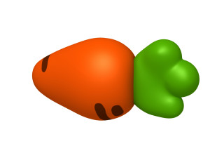 carrot cartoon 3D Model