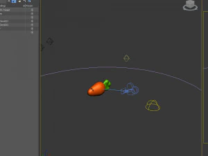 carrot cartoon 3D Model
