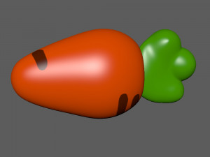 carrot cartoon 3D Model