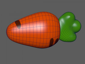 carrot cartoon 3D Model