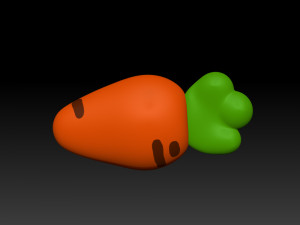 carrot cartoon 3D Model