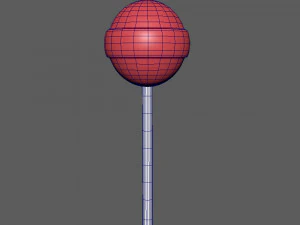 lollipop lick stick cartoon 3D Model