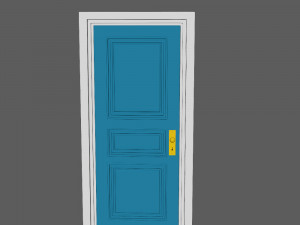 door cartoon Modelo 3D