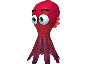 осьминог мультфильм 3D Модель