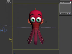 осьминог мультфильм 3D Модель