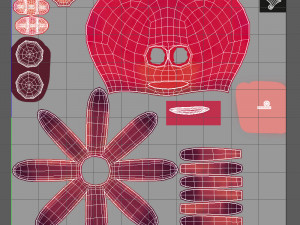 octopus cartoon Modèle 3D