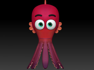 octopus cartoon Modèle 3D