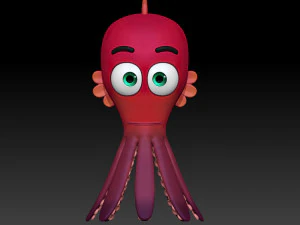 осьминог мультфильм 3D Модель