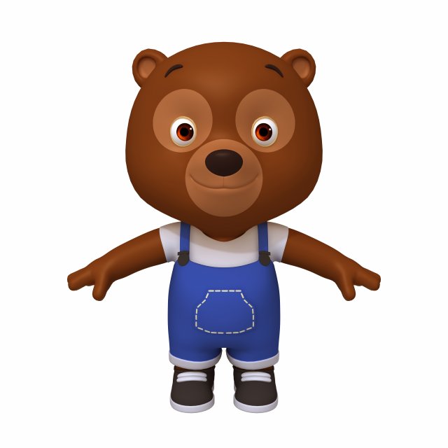 bear cartoon Modèle 3D .c4d .max .obj .3ds .fbx .stl .blend 