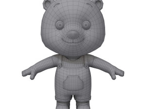 bear cartoon Modèle 3D