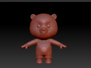 bear cartoon Modèle 3D