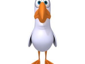 bird cartoon 3D Model