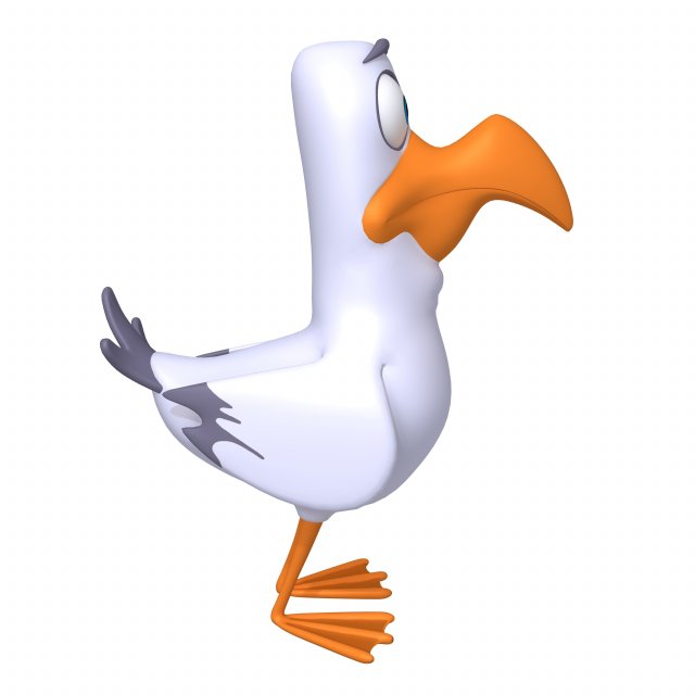 bird cartoon 3D Model in Bird 3DExport