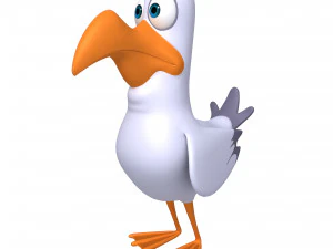 Vogelkarikatur 3D Modell