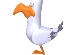Vogelkarikatur 3D Modell