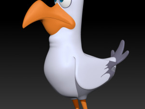 bird cartoon 3D Model