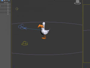 Vogelkarikatur 3D Modell