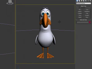 Vogelkarikatur 3D Modell