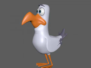 Vogelkarikatur 3D Modell