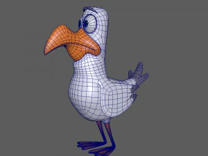 Vogelkarikatur 3D Modell