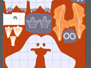 Vogelkarikatur 3D Modell