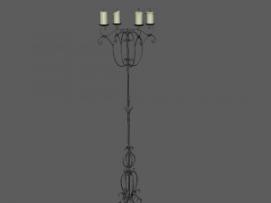 medieval standing candle chandelier 3D 模型