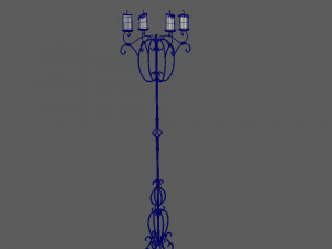 medieval standing candle chandelier 3D 模型