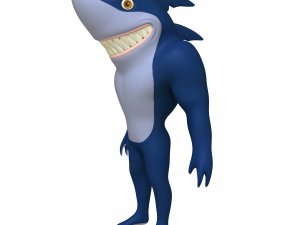 shark cartoon 3D Model