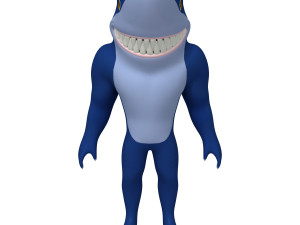 shark cartoon 3D-Modell