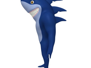 shark cartoon 3D-Modell