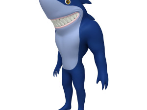 shark cartoon 3D-Modell
