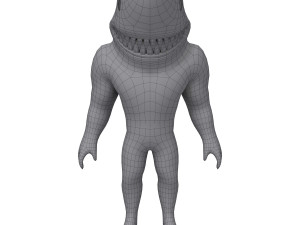shark cartoon 3D-Modell
