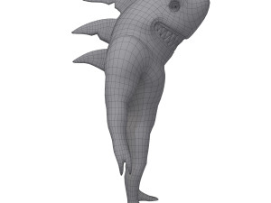 shark cartoon 3D-Modell