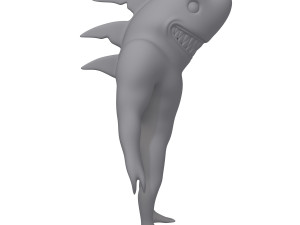 shark cartoon 3D-Modell