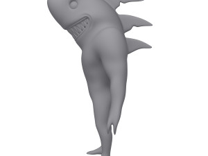 shark cartoon 3D-Modell
