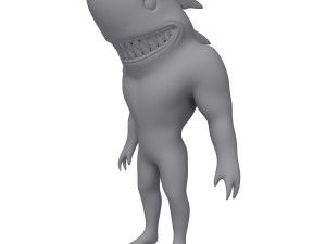 shark cartoon 3D-Modell