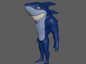 мультфильм акула 3D Модель